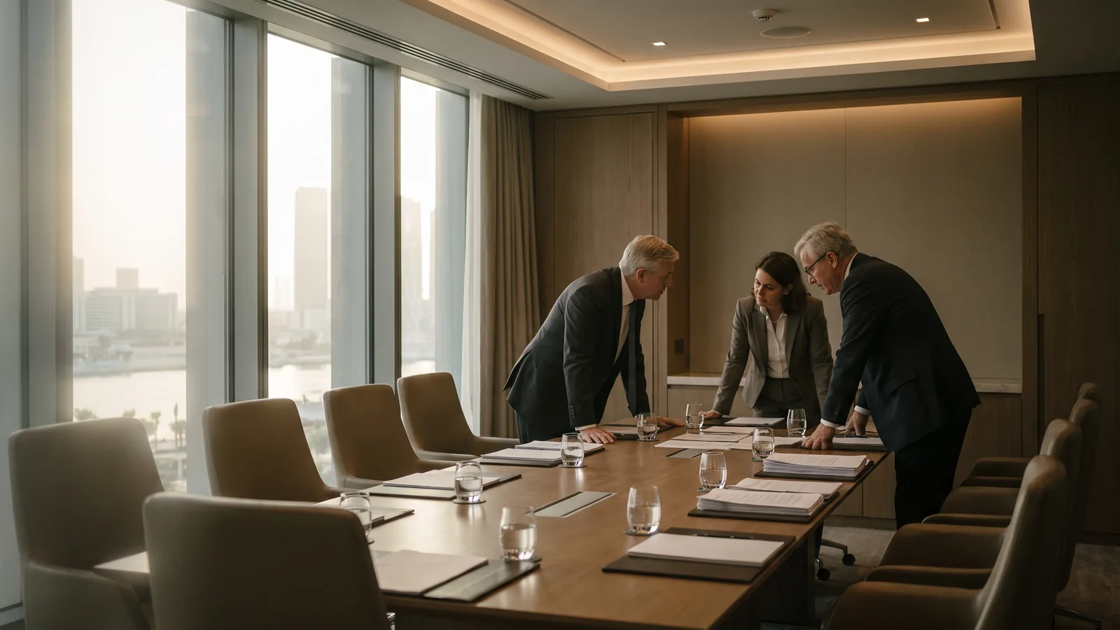 Senior executives in a Abu Dhabi boardroom