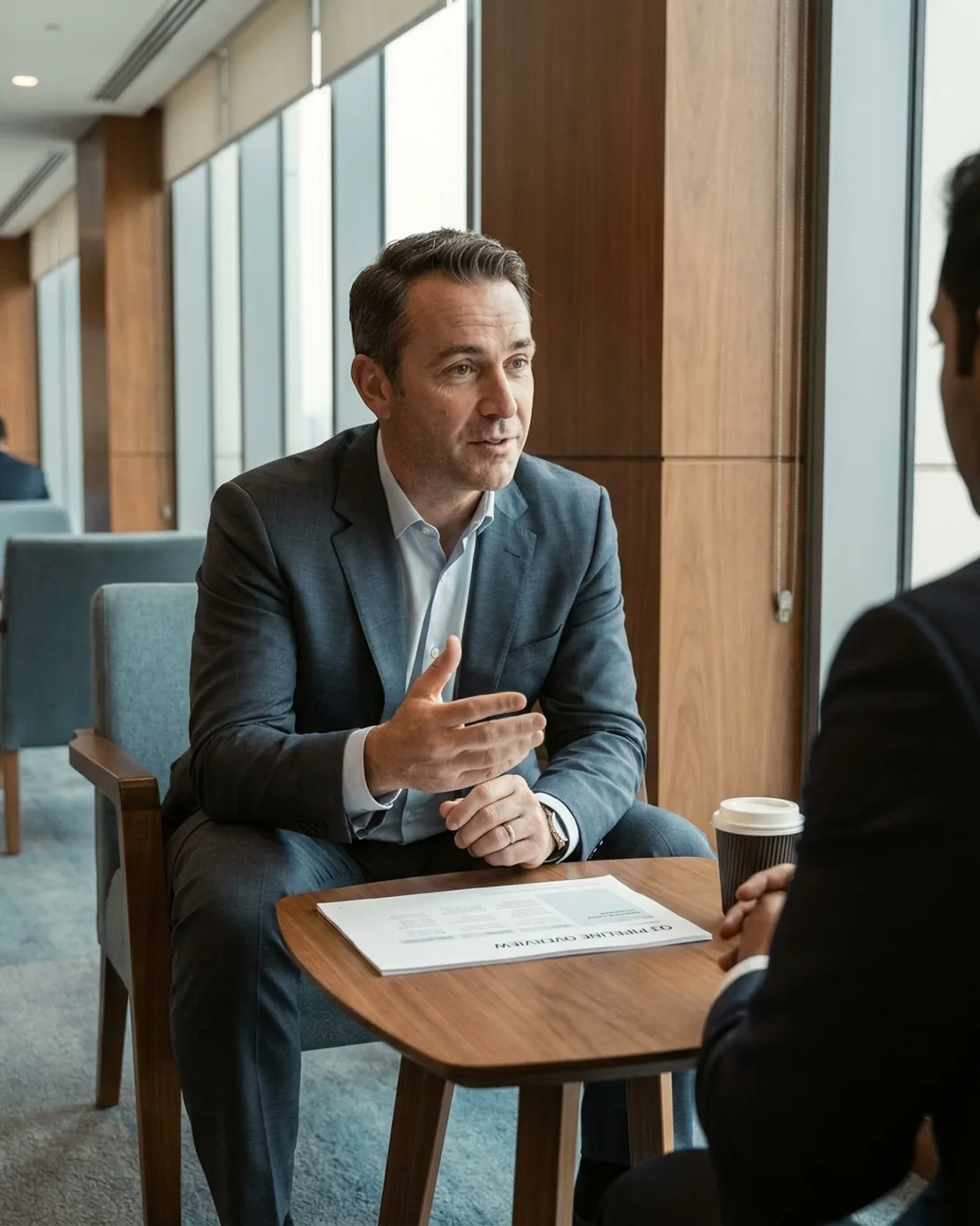 An executive at work in a Abu Dhabi business setting